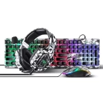 Zestaw Onikuma TZ3005 RGB: Mysz, klawiatura, słuchawki białe camo