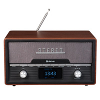 Drewniane centrum muzyczne retro Denver MDA-525DW z radiem dark wood