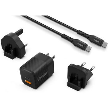 Ładowarka sieciowa 38W Energizer USB-C/USB-C (czarna)