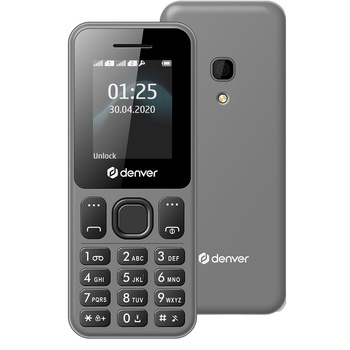 Telefon GSM z klawiaturą Denver DualSIM 1,77" 2G szary